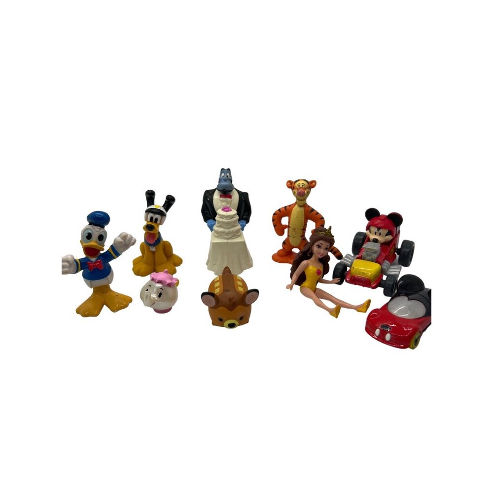 Vintage Disney Figurine Collection Featuring Mickey Donald Belle Ms Potts